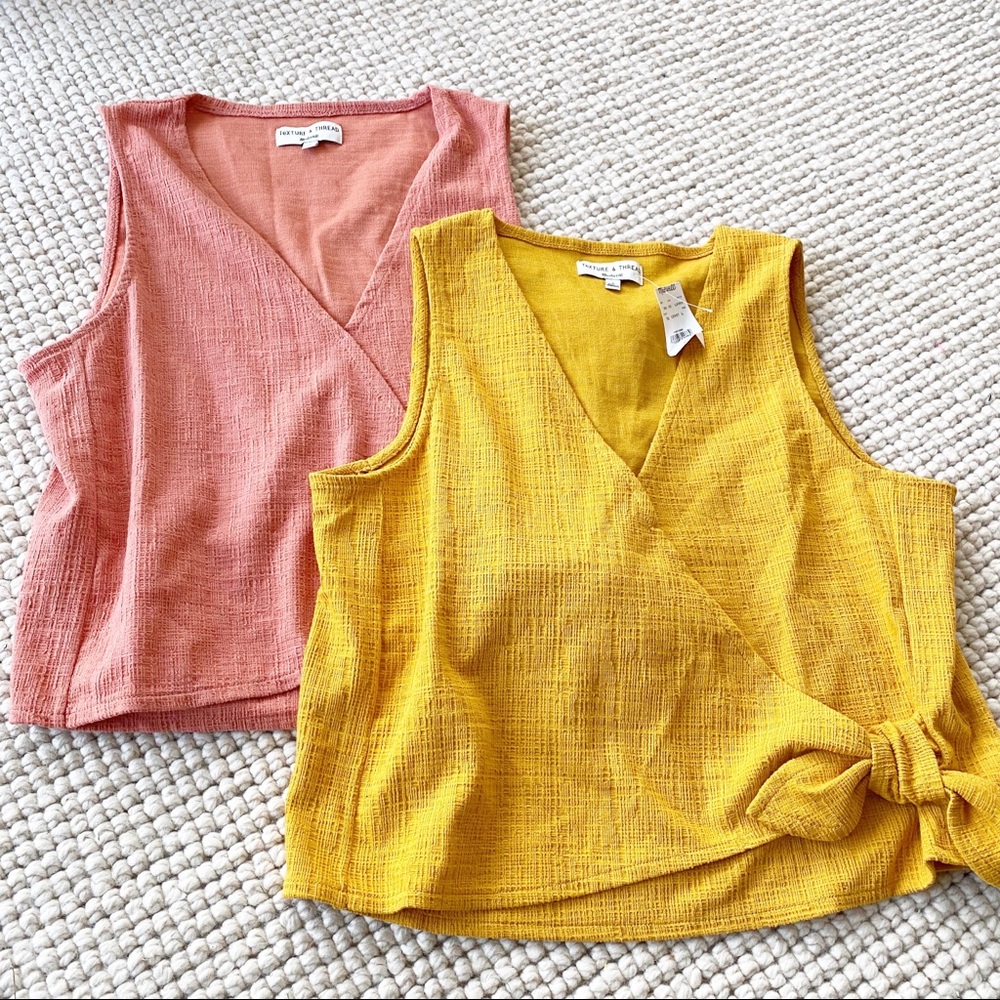 Madewell Texture & Thread wrap tie tank top L8969